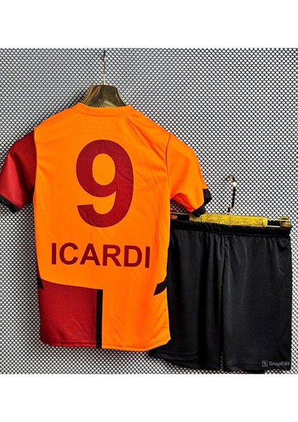 Mauro. Icardi. 9 Sarı-Kırmızı .galatasaray. Iç Saha Parçalı Çocuk Forması Forma+Şort+Çorap modelleri