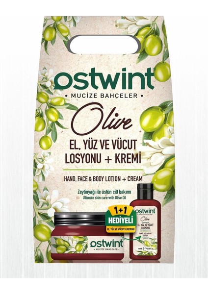 Zeytin Yağlı Krem & Losyon 300ML 100 ml Hediyeli