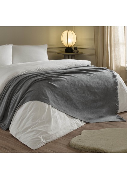 Lunea Throw / Tv Battaniyesi Antrasit Tek Kişilik