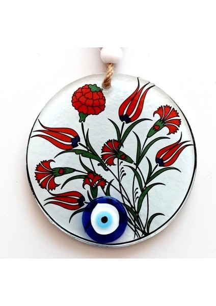 Lale Çiçeği Desenli Füzyon Cam Duvar Dekoru fiyatları