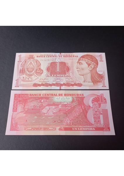 3996368F636E862EC2 Honduras 1 Lempira Çil Eski Yabancı Kağıt Para