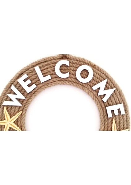 Jüt Ipten Deniz Yıldızlı Nazar Boncuklu Incili Deniz Yıldızlı Welcome Yazılı Kapı Süsü fiyatları