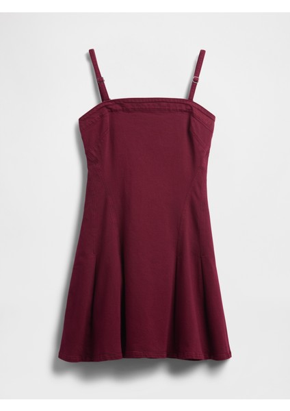 Kadın Bordo Denim Mini Elbise fiyatları