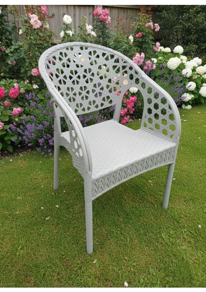 Lotus Bahçe Sandalyesi Rattan Desenli Gri fiyatları