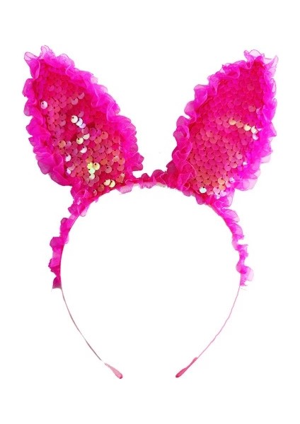 Fuşya Dantelli Işıklı Tavşan Kulak Taç fiyatları