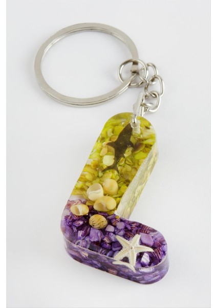 Techmrt L Harfli Epoksi Anahtarlık-Renkli fiyatları