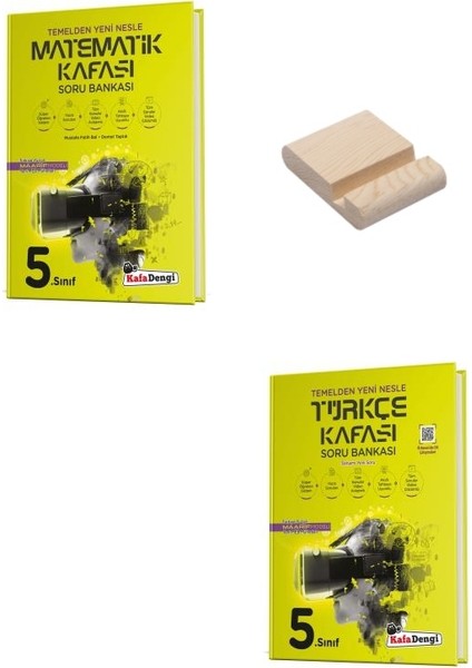 Kafa Dengi 5. Sınıf Matematik ve Türkçe Kafası Soru Bankası + Telefon Standı