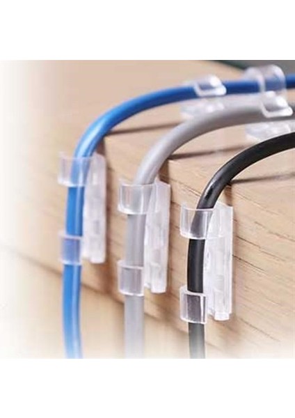Ev ve Ofis Için 20'li Yapışkanlı Kablo Düzenleyici ve Toplayıcı