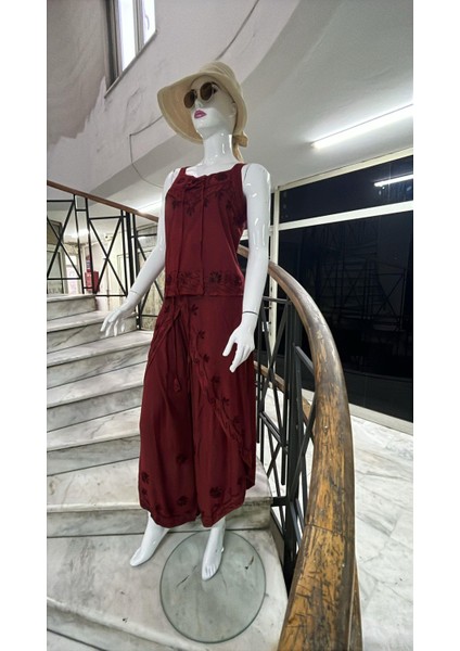 Otantik Nakış Işlemeli Harem Şalvar Pantolon Buluz Takım fırsatları