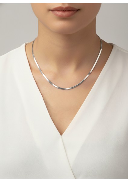 Çelik Italyan Zincir Kolye