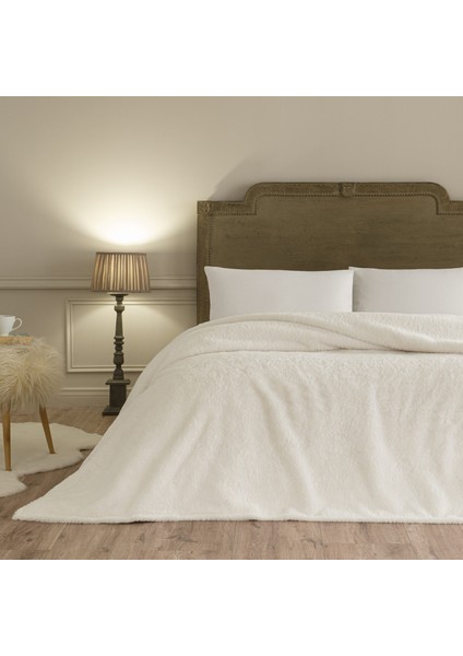 Mathie Çift Kişilik Ekru Battaniye