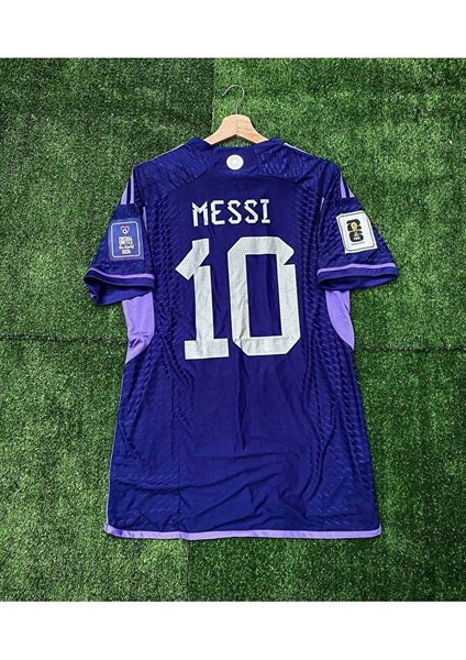 Arjantin 2022 Dünya Kupası Lionel Messi Deplasman Forması (Mavi) modelleri