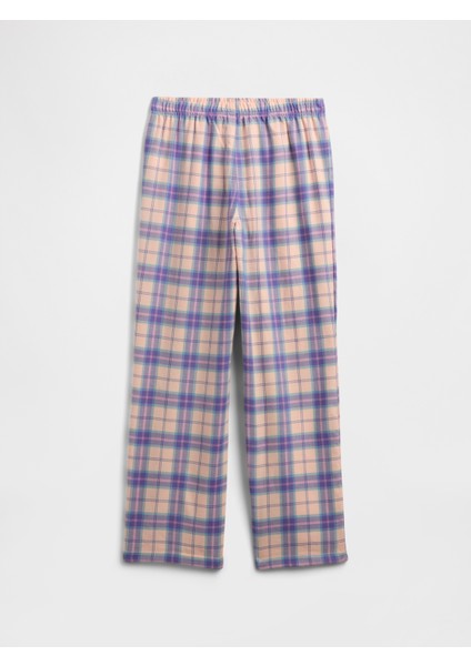 Kız Çocuk Mor %100 Geri Dönüştürülmüş Flannel Pijama Altı modelleri