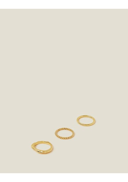 Z Yüzük Set x 3 14 Ayar Altın Kaplama modelleri
