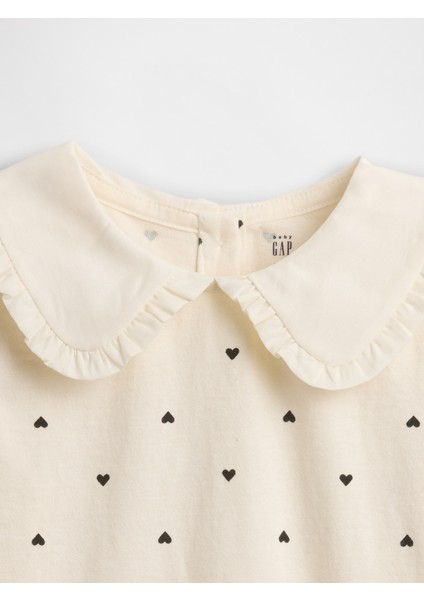 Kız Bebek Krem Sailor Yaka Uzun Kollu T-Shirt fiyatları