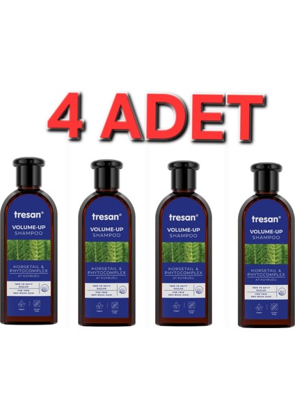 Tresan 4 Kutu At Kuyruğu Hacimlendirici Bakım Şampuanı 300 ml
