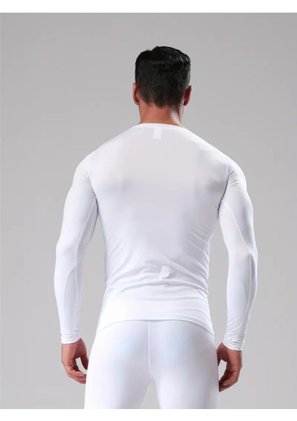 Uzun Kol Futbol Body Uzun Kol Fitness Body Gym Body Sporcu Uzun Kol Fitness Body Beyaz modelleri