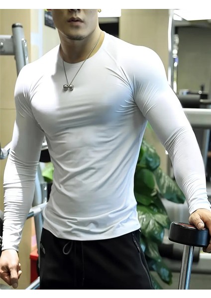 Uzun Kol Futbol Body Uzun Kol Fitness Body Gym Body Sporcu Uzun Kol Fitness Body Beyaz indirimleri