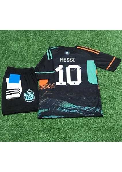 Arjantin 2024/25 Yeni Sezon Lionel Messi //10 Deplasman Forması 4'lü Set (Black)