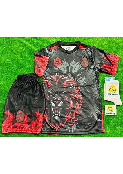 Real Madrid 2026 Cristiano Ronaldo Aslanlı Alevli Çocuk Forması 4 Lü Set fiyatları