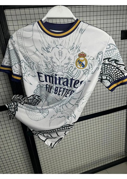 C.ronaldo R.madrid Dragon Retro Futbol Forması Hava Alabilen Polyester Kumaş Futbol Forması modelleri