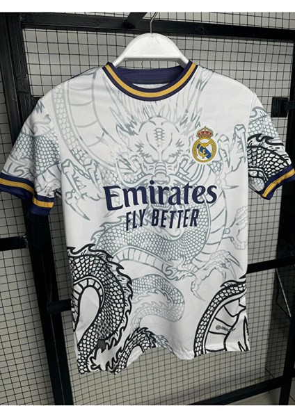 C.ronaldo R.madrid Dragon Retro Futbol Forması Hava Alabilen Polyester Kumaş Futbol Forması indirimleri