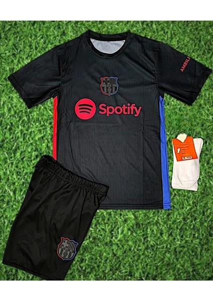 B.a.r.ç.a 2024/25 Sezonu #10 Lionel Messi Özel Çocuk Forması Çorap Bileklik Hediyeli (Black) fiyatları