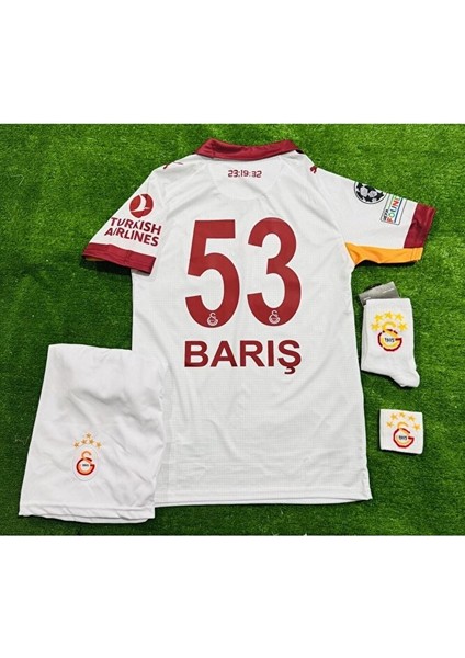 5 Yıldızlı Gâlatâsarây 2026 Barış Alper Yeni Sezon Beyaz Çocuk Forması 4 Lü Set