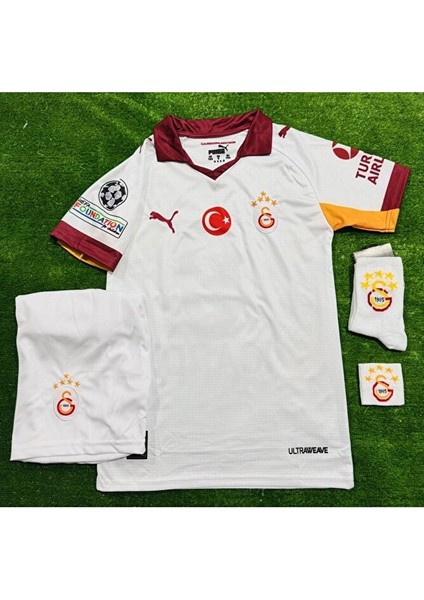 5 Yıldızlı Gâlatâsarây 2026 Barış Alper Yeni Sezon Beyaz Çocuk Forması 4 Lü Set fiyatları