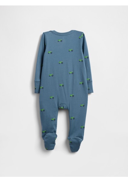 Bebek Mavi First Favorites Organik Pamuklu Ayaklı Bodysuit modelleri