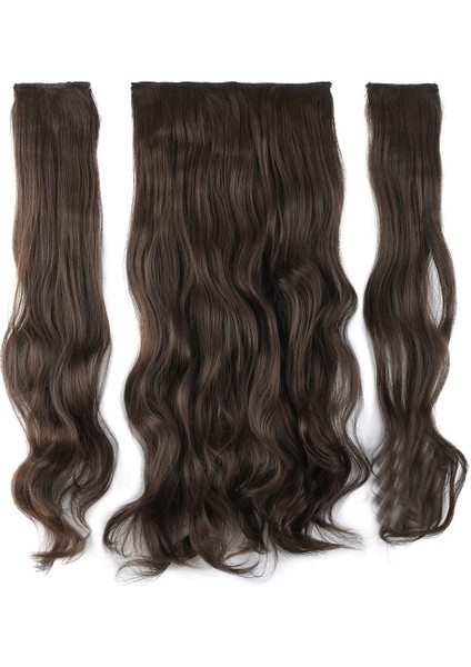 Fiber Sentetik Dalgalı Yarım Ay + 2 Yan Çıt Çıt / Açık Kahve fiyatları