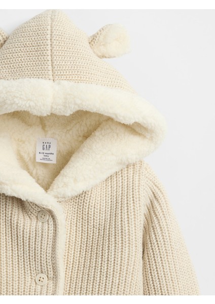 Bebek Beyaz Sherpa Astarlı Yün Ceket fiyatları