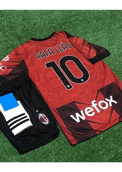 A.c M.i.l.a.n 2023--24 Sezonu Rafa Leao Iç Saha Çocuk Forması 3'lü modelleri