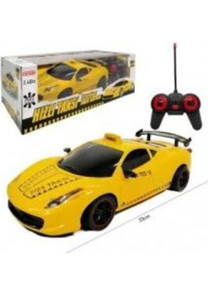 Şarjlı Uzaktan Kumandalı Taksi Sarı Renk Şarj Edilebilir Özellik
