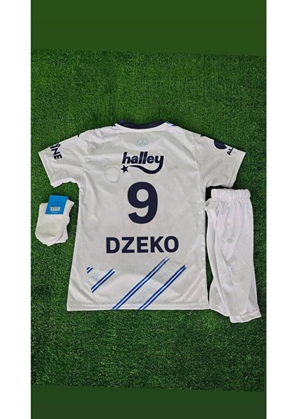 Fenerbãhçe- Forması Dzeko 2024/2025 Yeni Sezon Deplasman Beyaz Çocuk Forması