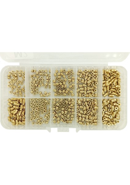 500 Adet M2 Laptop Dişi Pirinç Somun Seti Kutulu