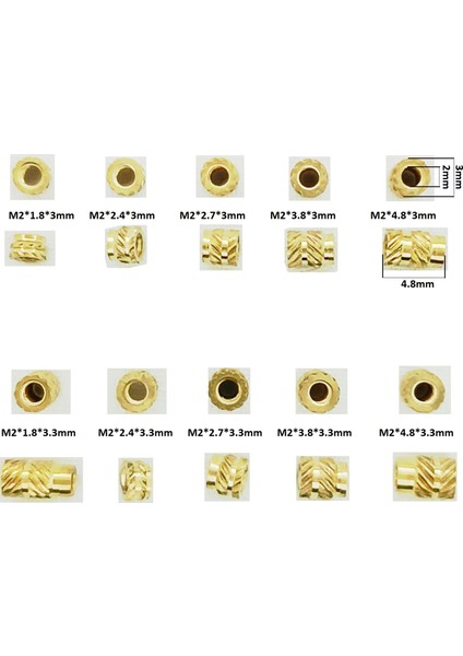 500 Adet M2 Laptop Dişi Pirinç Somun Seti Kutulu fiyatları