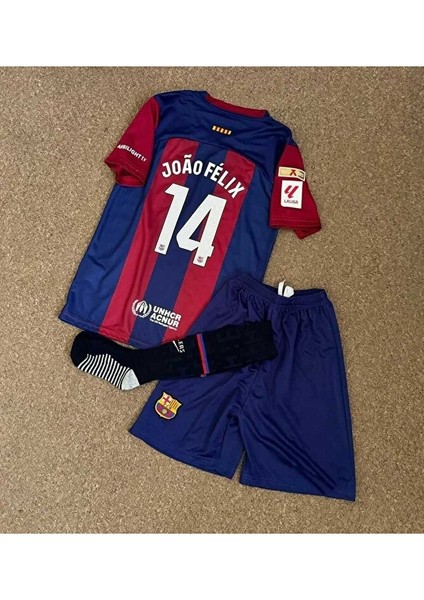B.a.r.c.e.l.o.n.a 2023/24 Joao Felix Iç Saha Çocuk Forması 3'lü Set