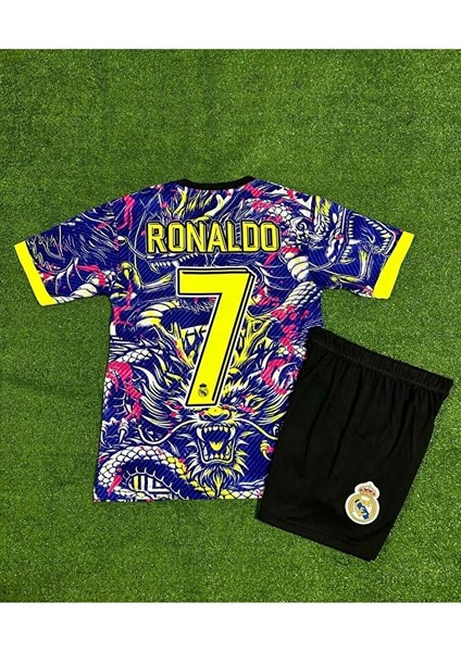 New Cristiano Ronaldo //7 Ejderha Desenli Çocuk Forması (Mixyeni)