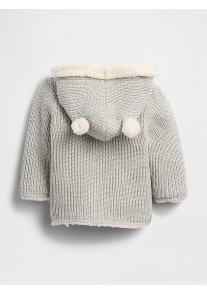 Bebek Gri Sherpa Astarlı Yün Ceket fiyatları