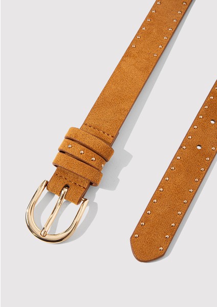 Kahverengi Suni Süet Deri Kemer 1913580-33653 fiyatları