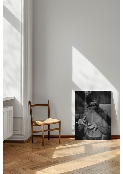 Bruce Lee Portre - Kanvas Tablo - Dövüş Sporları Aksiyon Siyah Beyaz Duvar Dekoru modelleri