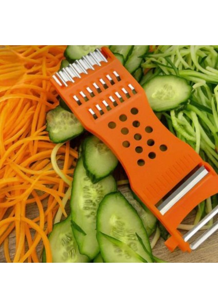 4 ADET - Çok Amaçlı Sebze Meyve Rende - Soyacak -Julliene ve Spiral Doğrayıcı