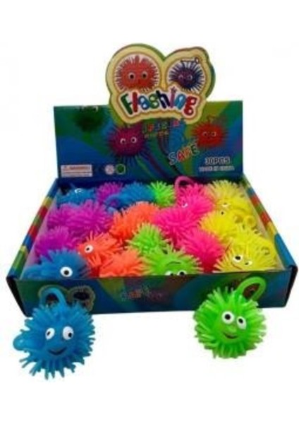 Sevimli Işıklı Top Stres Giderici Kirpi 30 Adet