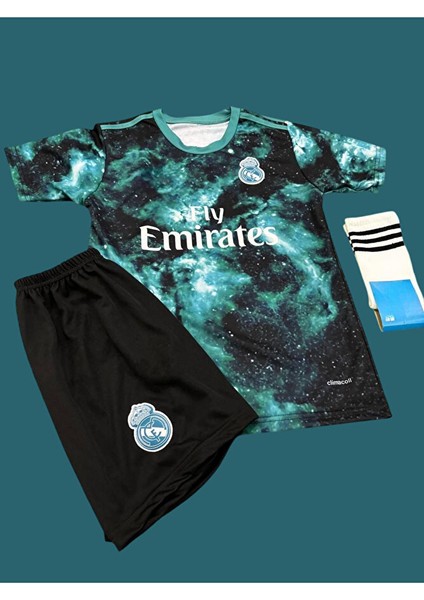 'real'madrid' Cristiano Ronaldo Cr7 Galaxy Özel Tasarım Çocuk Futbol Forması 3'lü Takım fiyatları