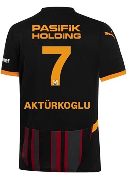 G/âla/tâsa/rây 5 Yıldızlı 2024/25 /kerem Aktürkoğlu/ 7 Alternatif Siyah Çocuk Forması 4 Lü Set