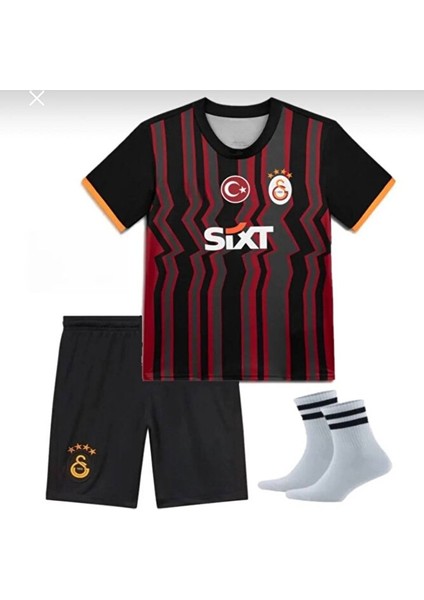 'GÂLÂTASARÂY'Y'2024/25'KEREM Aktürkoğlu' 7 Alternatif Siyah Çocuk Forması Spor Sweatshirt