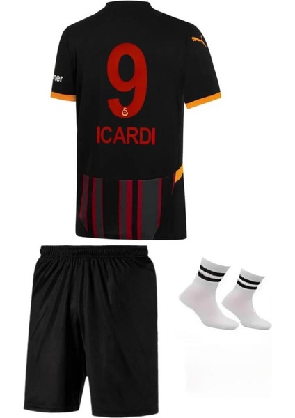 2024/2025 Sezon Mauro Icardi9 Numara Siyah Alternatif Yeni Sezon Çocuk Futbol Formasıı