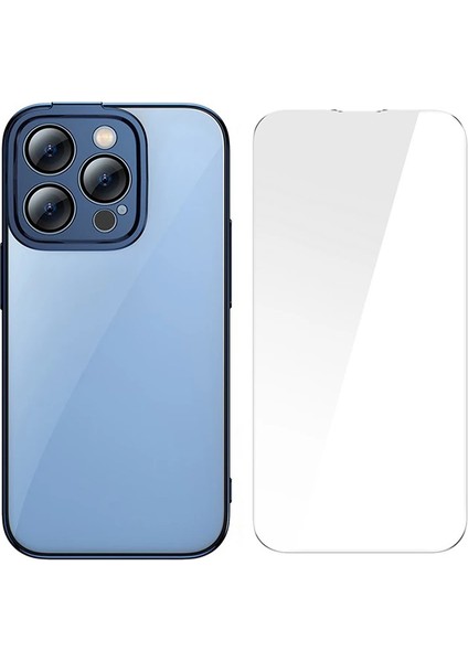 Baseus Glitter iPhone 14 Pro 6.1 Renkli Kenar Silikon Kılıf + Tempered Ekran Koruy - A246H958-M44 fiyatları