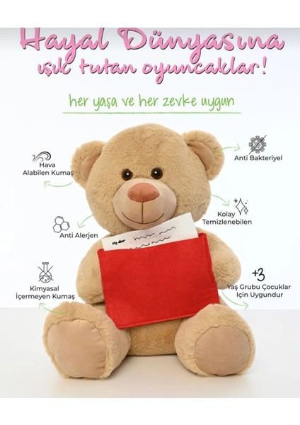 Mektuplu Sevimli Peluş Ayıcık 45CM Fenomen Peluş Ayı Hediyelik Peluş Ayı fiyatları
